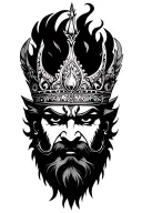 king ravana 10 head anda law quin tattoo design idea
