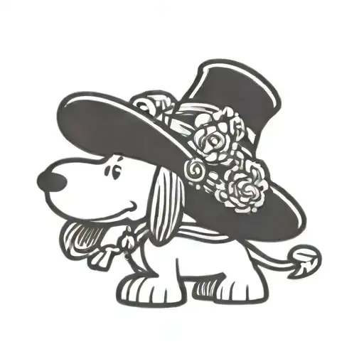 gangster snoopy tattoo design idea