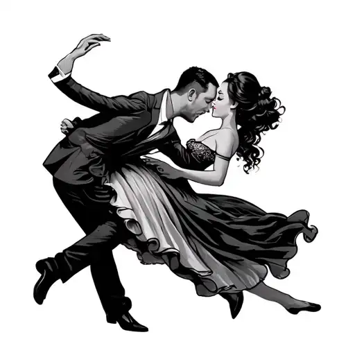 Couple Dancing tattoo design idea