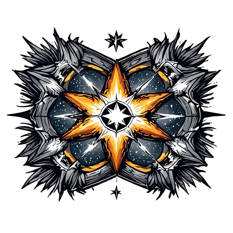 astronomy stars tattoo design idea