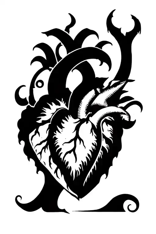 Skoll Y Heart tattoo design idea