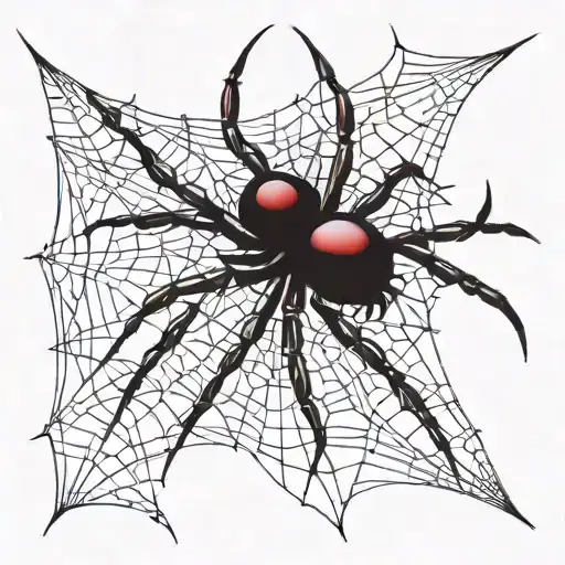 gothic black widow spider on a barbed tattoo design idea