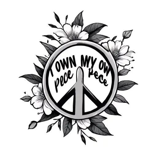 "I own my own peace" Peace tattoo design idea