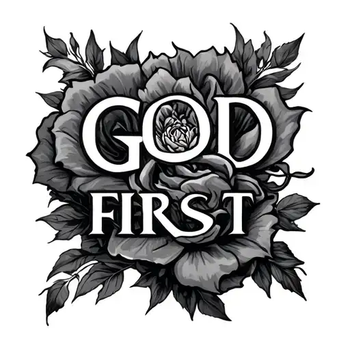 god first tattoo design idea