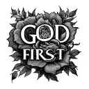 god first tattoo design idea