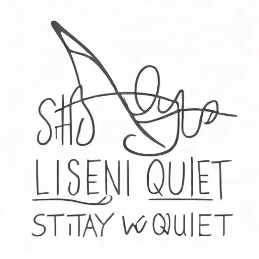 shut up and listen keep watching stay quiet tattoo design idea