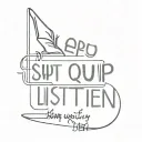 shut up and listen keep watching stay quiet tattoo design idea
