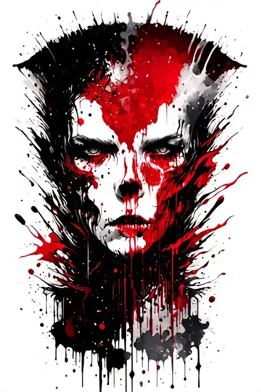 Nordic slaughter scene tattoo design idea