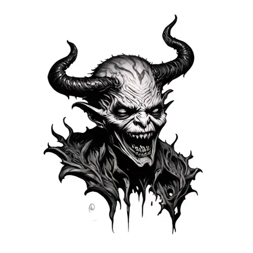 Depression Demon tattoo design idea