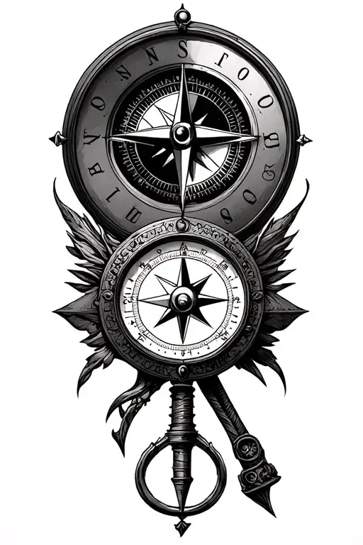 Compass Arsenal cannon & Romans 8:18 & john tattoo design idea