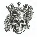 pawn with king's crown tattoo design idea