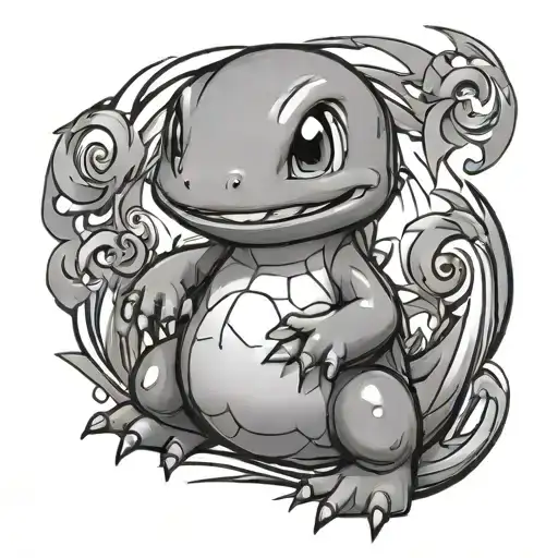 pokemon charmander tattoo design idea