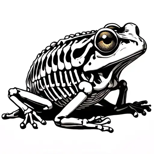 Frog Skeleton tattoo design idea