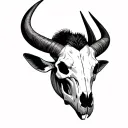 Eland skull tattoo design idea