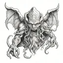 Balrog head moria door gandalf tattoo design idea