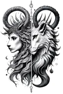 aquarius x sagittarius x leo x capricorn tattoo tattoo design idea