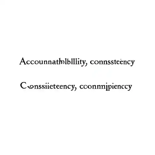 tattoo that says accountability, consistency, and competency  tattoo design idea