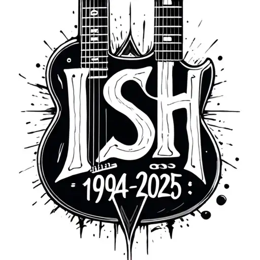 "ISH 1994-2025" "ISH 1994-2025" guitar tattoo design idea