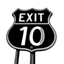 Exit 10 Highway Sign tattoo design idea