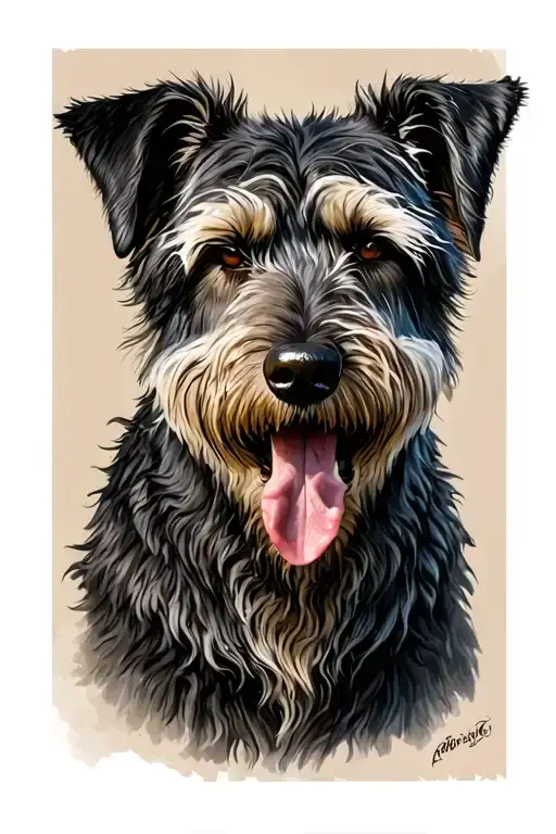 Irish wolfhound tattoo design idea