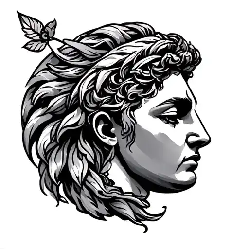 number 96 ina ancient Greek mythology tattoo design idea