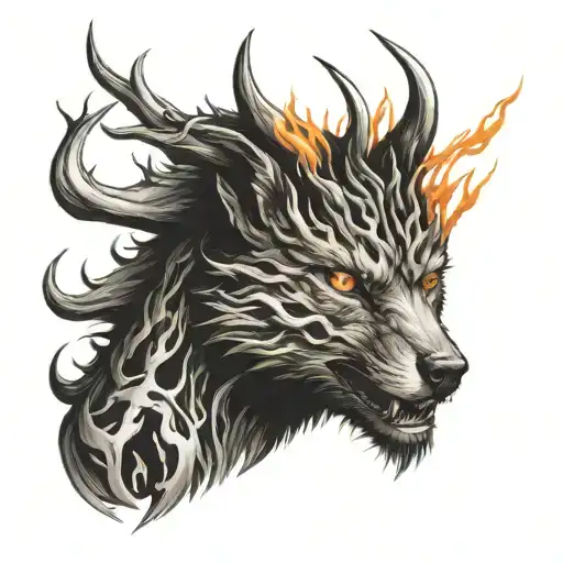 wildfire tattoo design idea