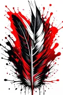 feather arrow going tattoo design idea