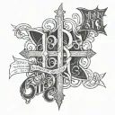 John 3:16 scripture intertwined tattoo design idea