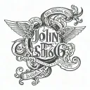 John 3:16 scripture intertwined tattoo design idea