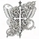 John 3:16 scripture intertwined tattoo design idea