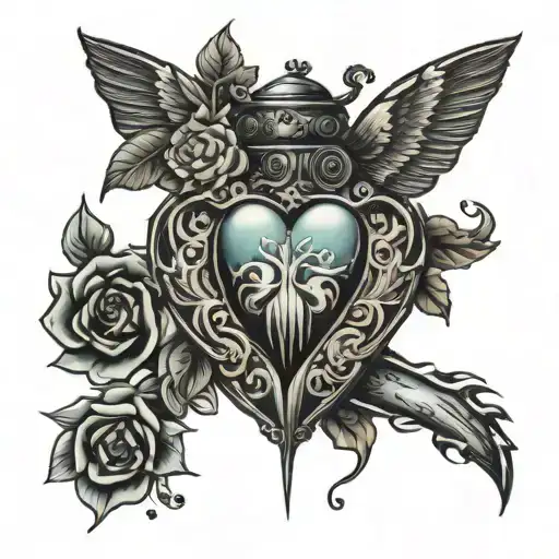 I heart image J tattoo design idea