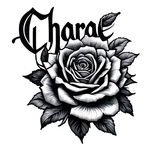 "Charae" name tattoo tattoo design idea