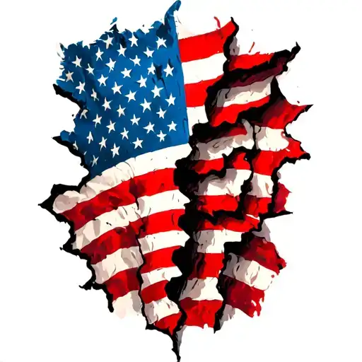 torn skin with american flag under the skin This tattoo tattoo design idea