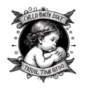Child Birth Date tattoo design idea