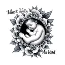 Child Birth Date tattoo design idea