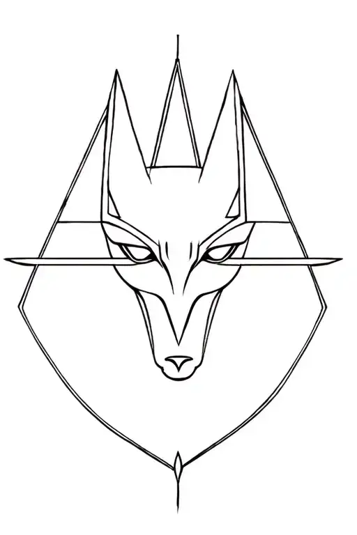 Anubis with Libra tattoo design idea