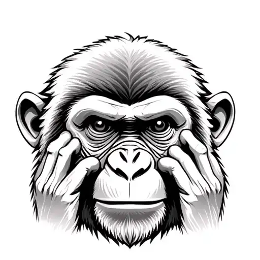monkey faces: see, hear, speak no evil tattoo design idea