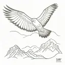 Andean Condor flying tattoo design idea