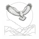 Andean Condor flying tattoo design idea