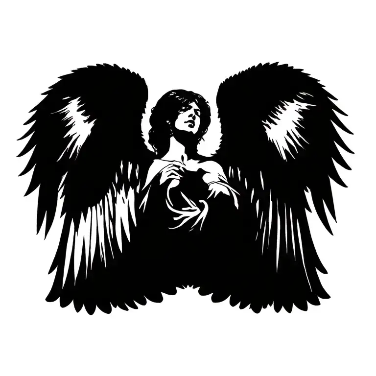 ghetto angels" words tattoo design idea