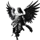 archangel uriel tattoo design idea