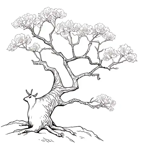 Northern Red Oak tree, Cuban flag, Azorean Flag, Oriole, White tail deer, Pacific Rhododendron tattoo design idea