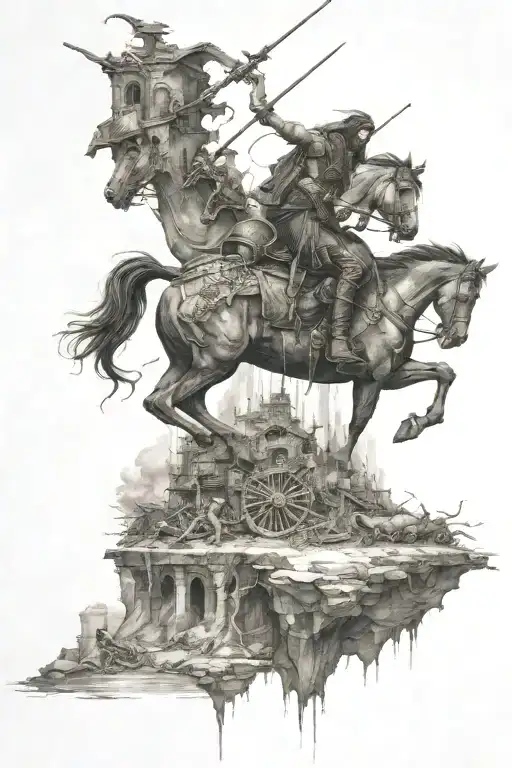 You are drowning in ruin Suspended without tomorrow I sat on the chariot of my death My whip is made of fire The roads a tattoo design idea