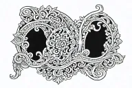 cuff tattoo design featuring western ornate design tattoo design idea