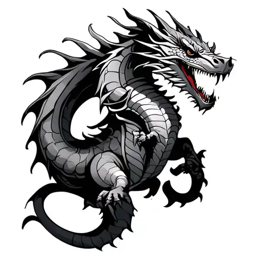 St. George killing the dragon tattoo design idea