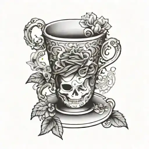 Enid Sinclair poe cup tattoo design idea