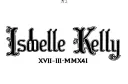 "Isabelle Kelly
XVII•III•MMXXIV" tattoo design idea