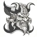 taurus demon prison unit tattoo design idea