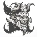taurus demon prison unit tattoo design idea