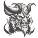 taurus demon prison unit tattoo design idea